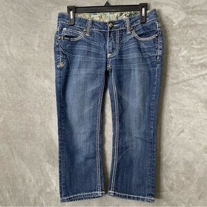 Adiktd Dark Wash Denim Jean Capris Women's Size 0 / 26 Y2K Style